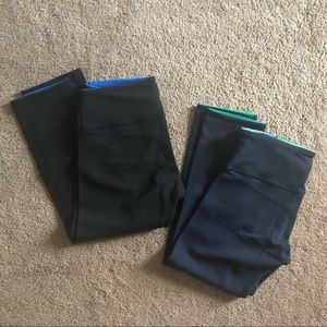 Set of 2 Reversible WunderUnder Full on Luon Capri